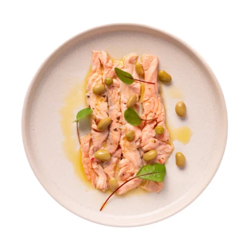 pstrąg a'la ceviche w oleju